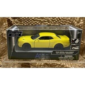 NEW 2018 DODGE CHALLENGER SRT HELLCAT WIDEBODY YELLOW 1:24 SCALE MOTORMAX 73675